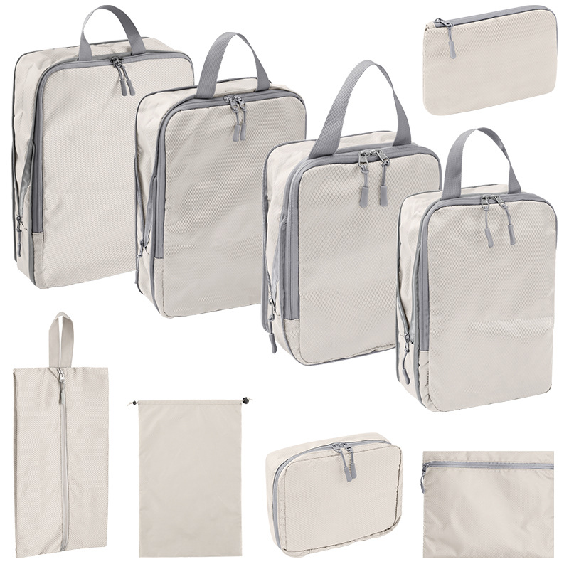 2023 New Design High Quality Travel Sets Compression Packing Cubes Travel Storage Set Bag Free Combination